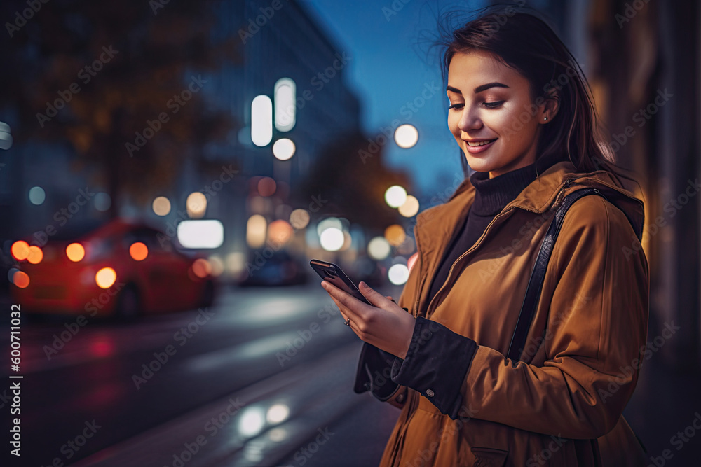 woman on her phone concentrated and not present woman on her phone concentrated and not present