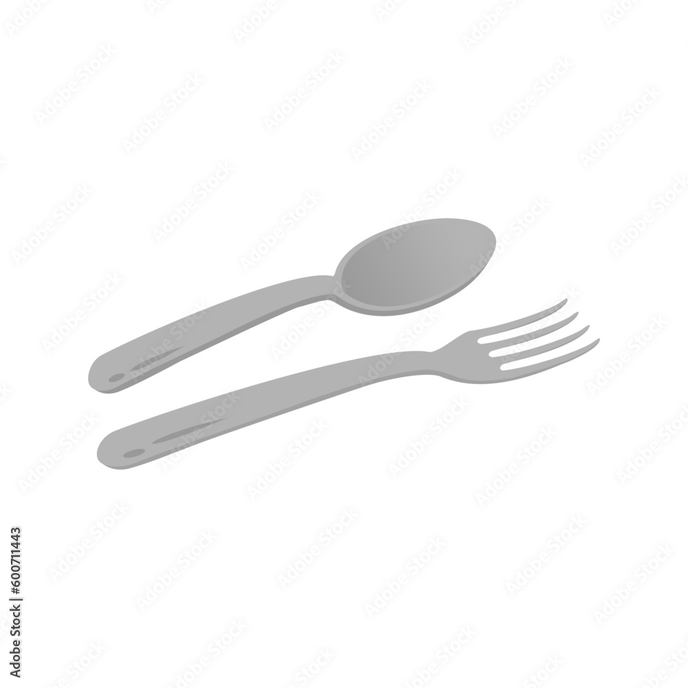 3D restaurant spoon vector design 3D restaurant spoon vector design