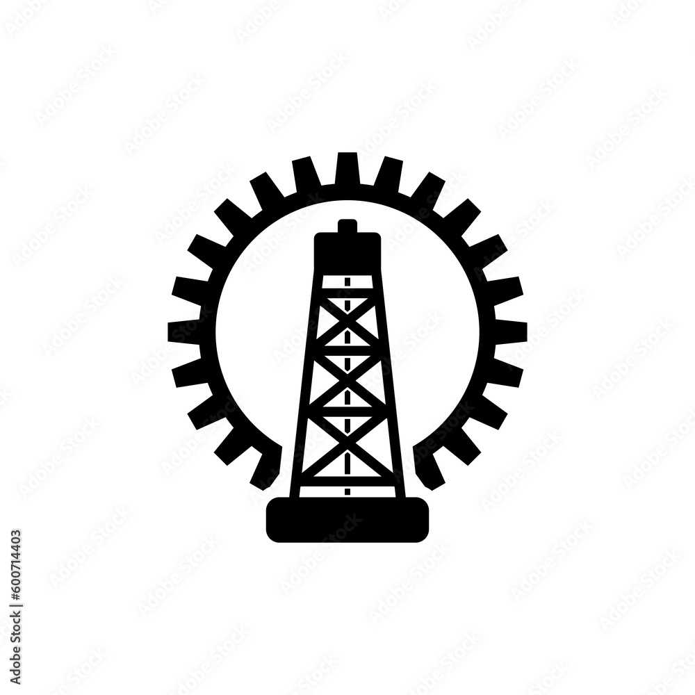 Oil rig icon isolated on transparent background Oil rig icon isolated on transparent background
