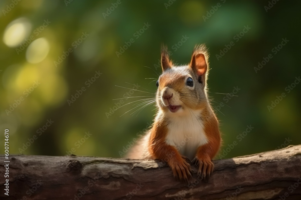 Curious squirrel branch. Generate Ai Curious squirrel branch. Generate Ai