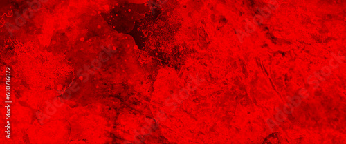 Red watercolor ombre leaks and splashes texture on red watercolor paper background, abstract watercolor hand painted background, vintage red or black paper designs. 