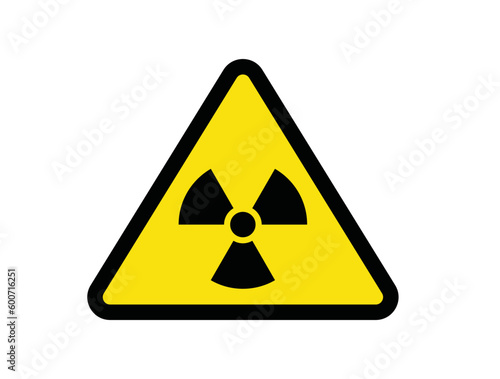Fotografiet Radiation Trefoil Warning Sign