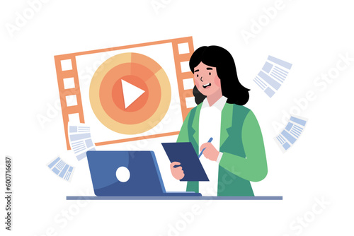 A video essayist explores a topic through a video essay.