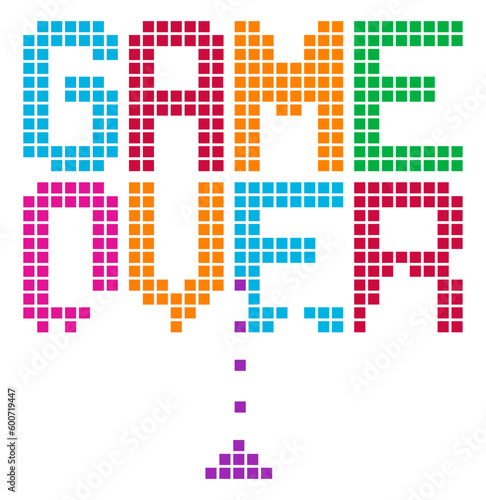 Game over tetris block