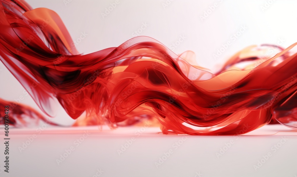 Red fire abstract wavy background, Generative AI Red fire abstract wavy background, Generative AI