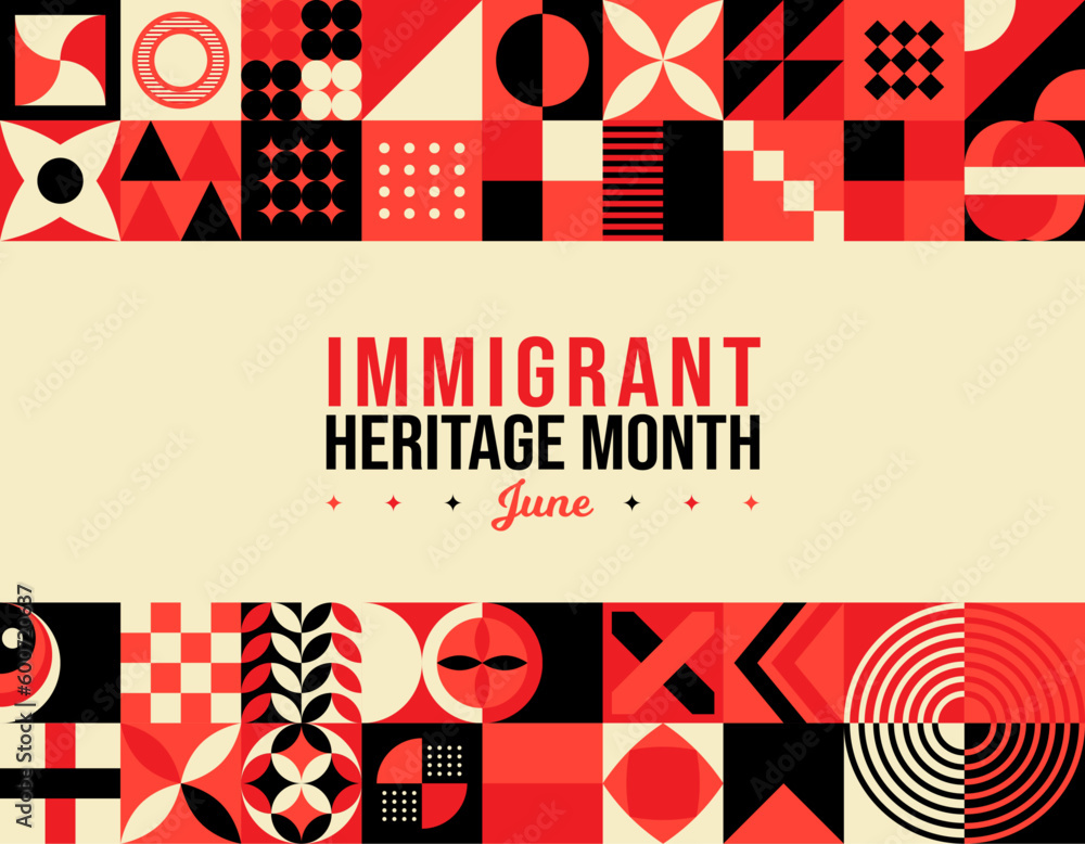 Фотография Immigrant Heritage Month Vector Illustration