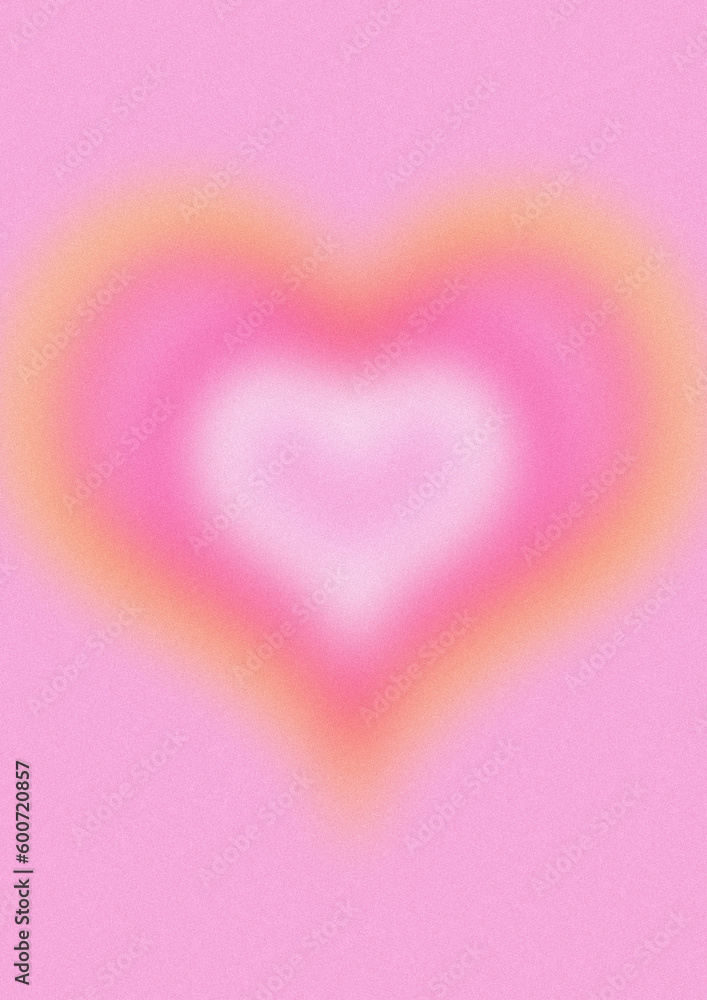Pink Heart Gradient Grainy Background