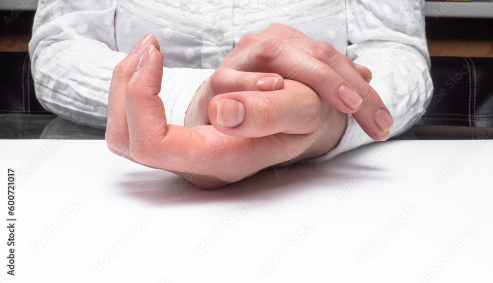 beautiful woman's hands with neat manicure isolated