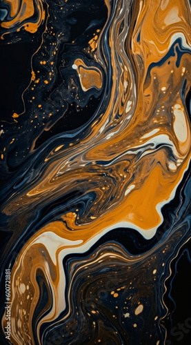 Nebula-inspired paint texture showcases a liquid, abstract flow reminiscent of outer space. Intricate ink pattern and vivid watercolor elements. Seamless surface, otherworldly backdrop. Generative AI