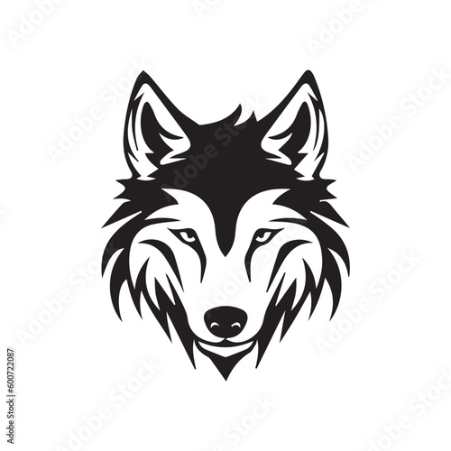 wolf head vector
