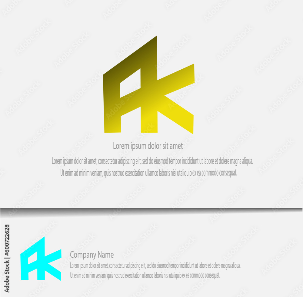 Fototapeta premium a simple logo with a combined letter model is perfect for your company branding