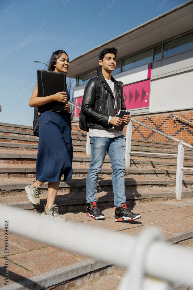 Smiling young student on campus Smiling young student on campus