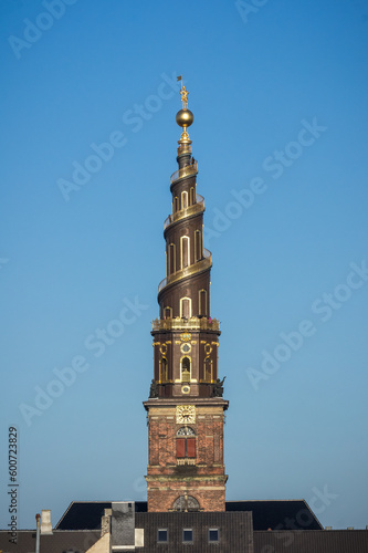 Εκτύπωση καμβά Church tower of the Church of Our Saviour in Copenhagen, Denmark