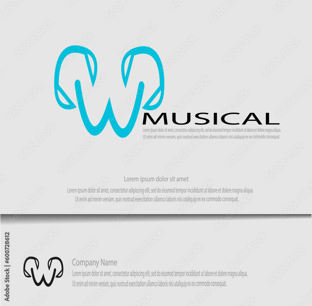 simple and elegant music logo template vector, perfect for your company branding simple and elegant music logo template vector, perfect for your company branding