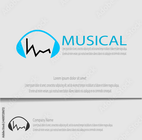 simple and elegant music logo template vector, perfect for your company branding