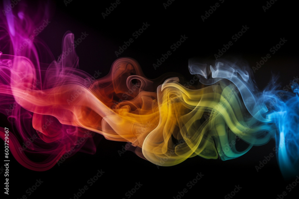 Rainbow smoke, pride, background Generative AI