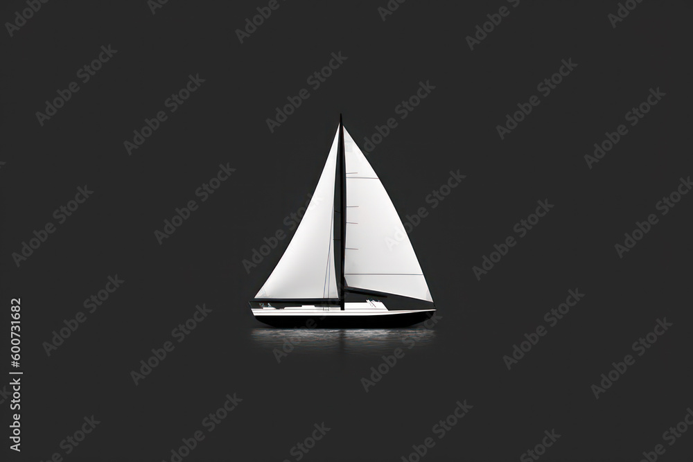 sailing ship minimalist logo generative ai