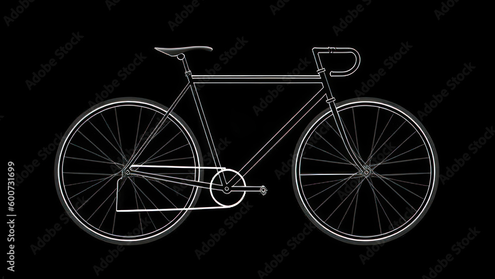 Fototapeta premium road bike logo on dark background generative ai