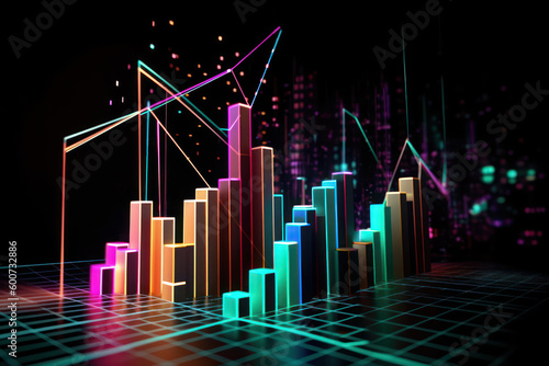 abstract colorful chart business graphs generative ai