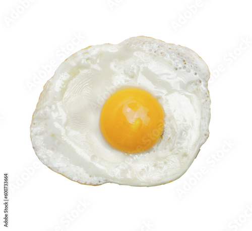 fried egg yolk  isolated on transparent layered background.