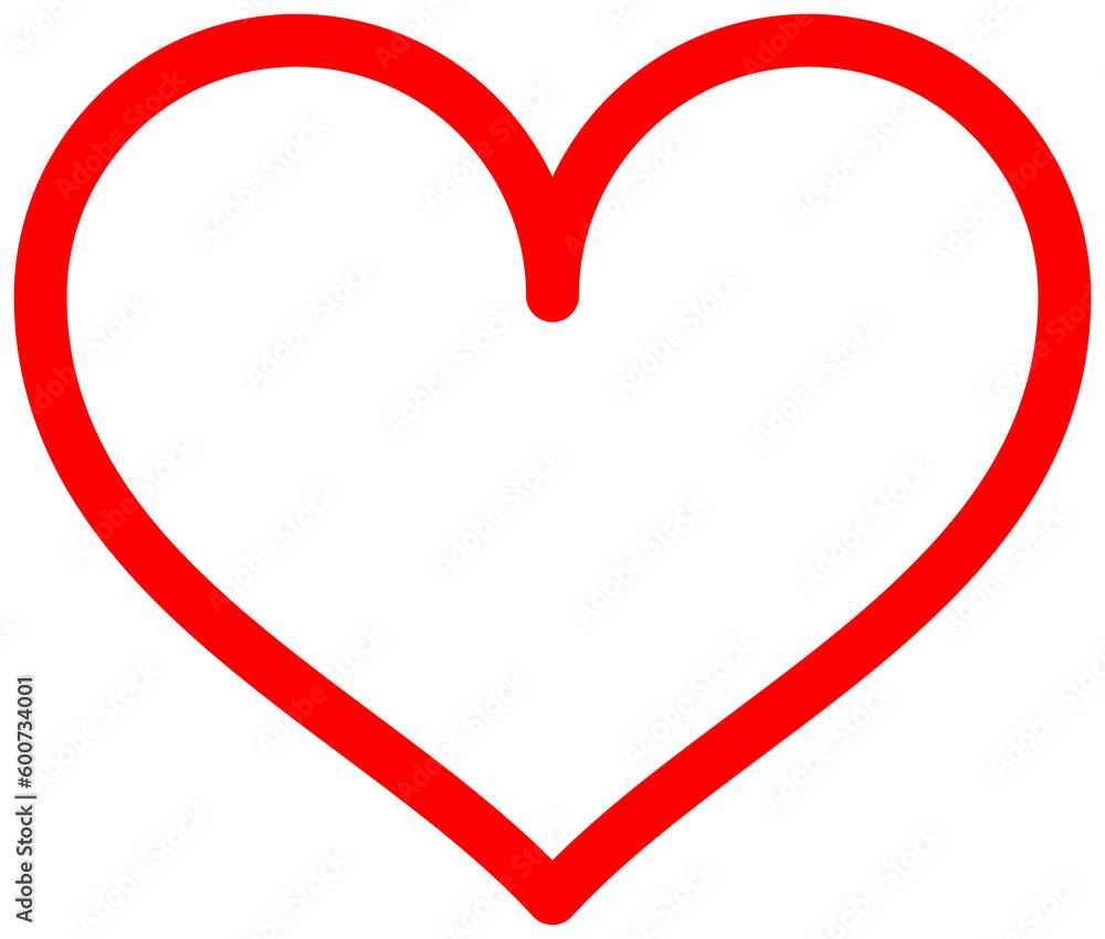Red heart line icon. Love symbol. Simple illustration. Red heart line icon. Love symbol. Simple illustration.