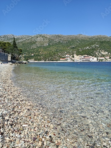 Zaton, à une dizaine de km de Dubrovnik, côte adriatique en Dalmatie (Croatie, Europe)