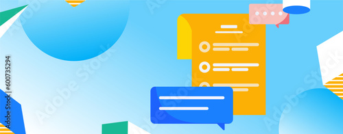 Invite friends to conduct questionnaire survey flat vector concept operation hand drawn illustration
