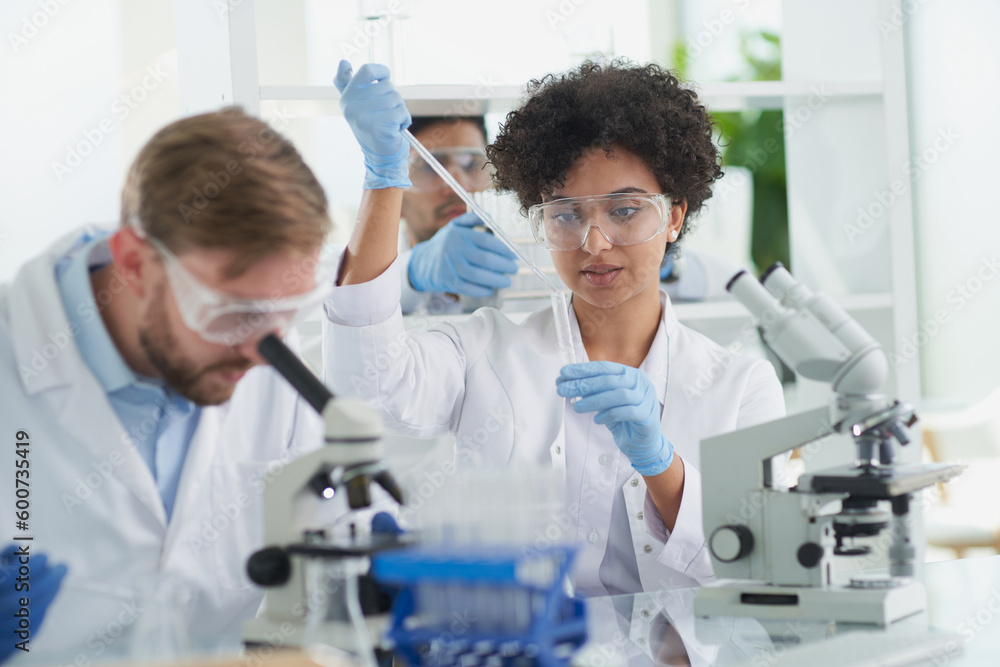 Team of Medical Research Scientists Working on Generation Experimental Drug Team of Medical Research Scientists Working on Generation Experimental Drug