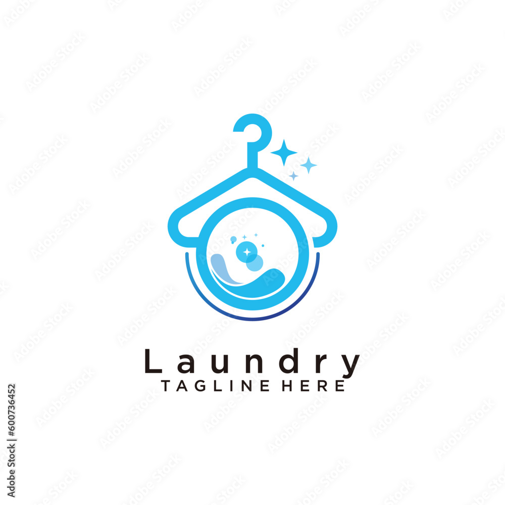 Laundry logo with creative concept design premium vector Laundry logo with creative concept design premium vector