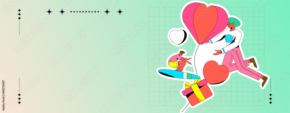 Happy Valentine's Day flat character vector concept operation hand drawn illustration
Happy Valentine's Day flat character vector concept operation hand drawn illustration