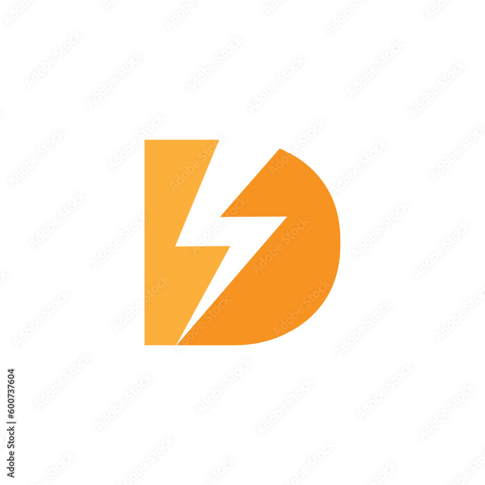 D logo modern technology vector letter branding D logo modern technology vector letter branding