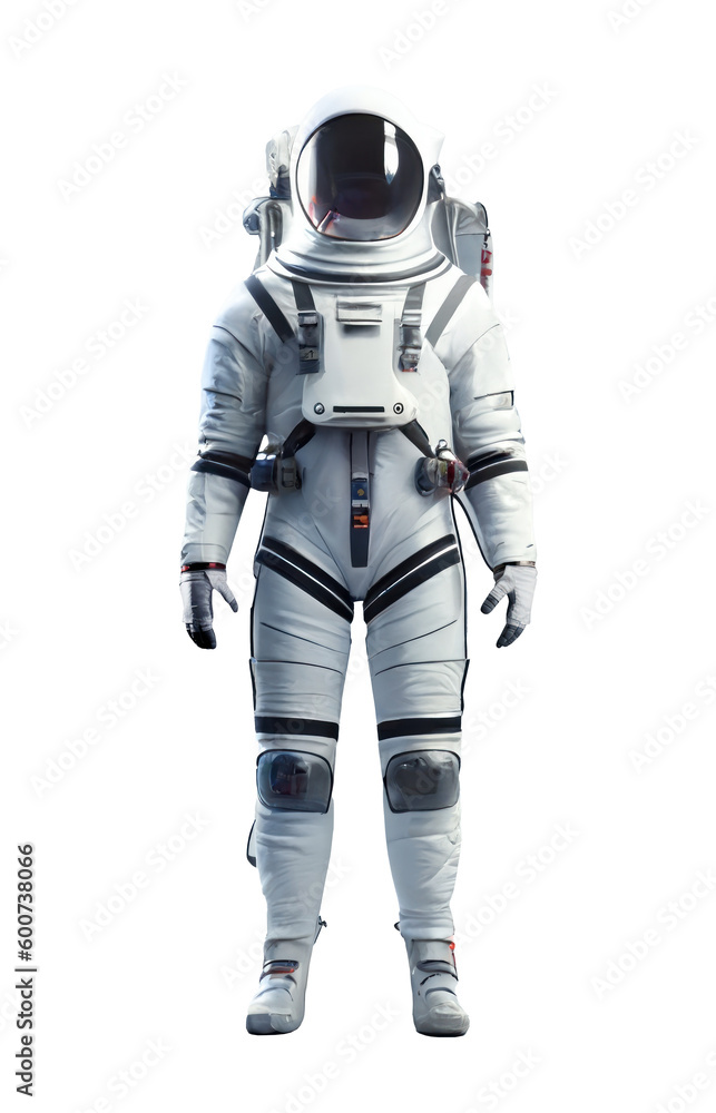 Space suits isolated on transparent background. Ai generated. Space suits isolated on transparent background. Ai generated.