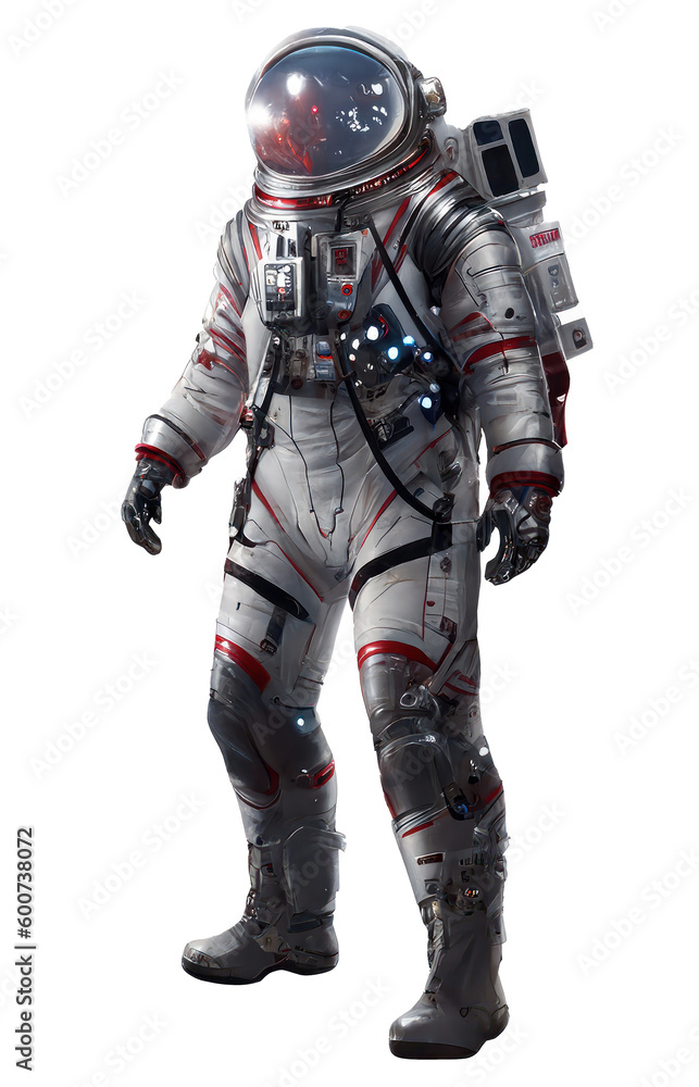 Space suits isolated on transparent background. Ai generated. Space suits isolated on transparent background. Ai generated.