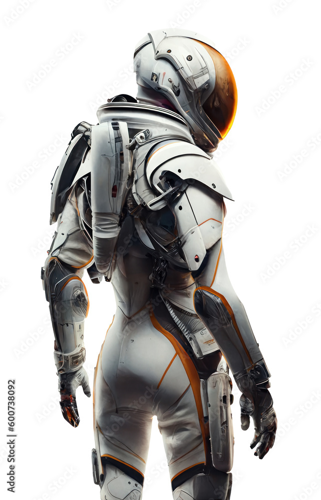 Fototapeta premium Space suits isolated on transparent background. Ai generated.