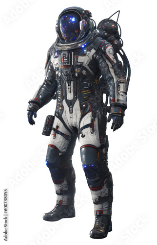 Space suits isolated on transparent background.  Ai generated. © wasan