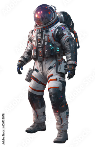 Space suits isolated on transparent background. Ai generated.