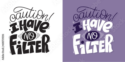 Funny hand drawn doodle lettering postcard  t-shirt design  tee design  mug print.