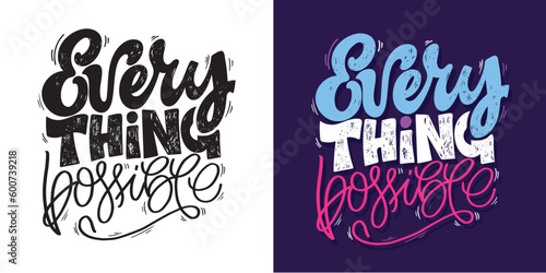 Funny hand drawn doodle lettering postcard, t-shirt design, tee design, mug print.