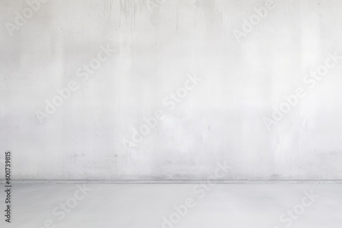 A white room with a white wall and floor. Generative AI