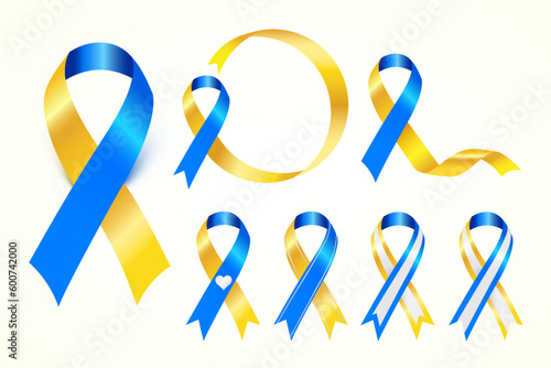 The Yellow and blue awareness ribbon help raise awareness for Down Syndrome, support Ukraine and a variety of other causes.