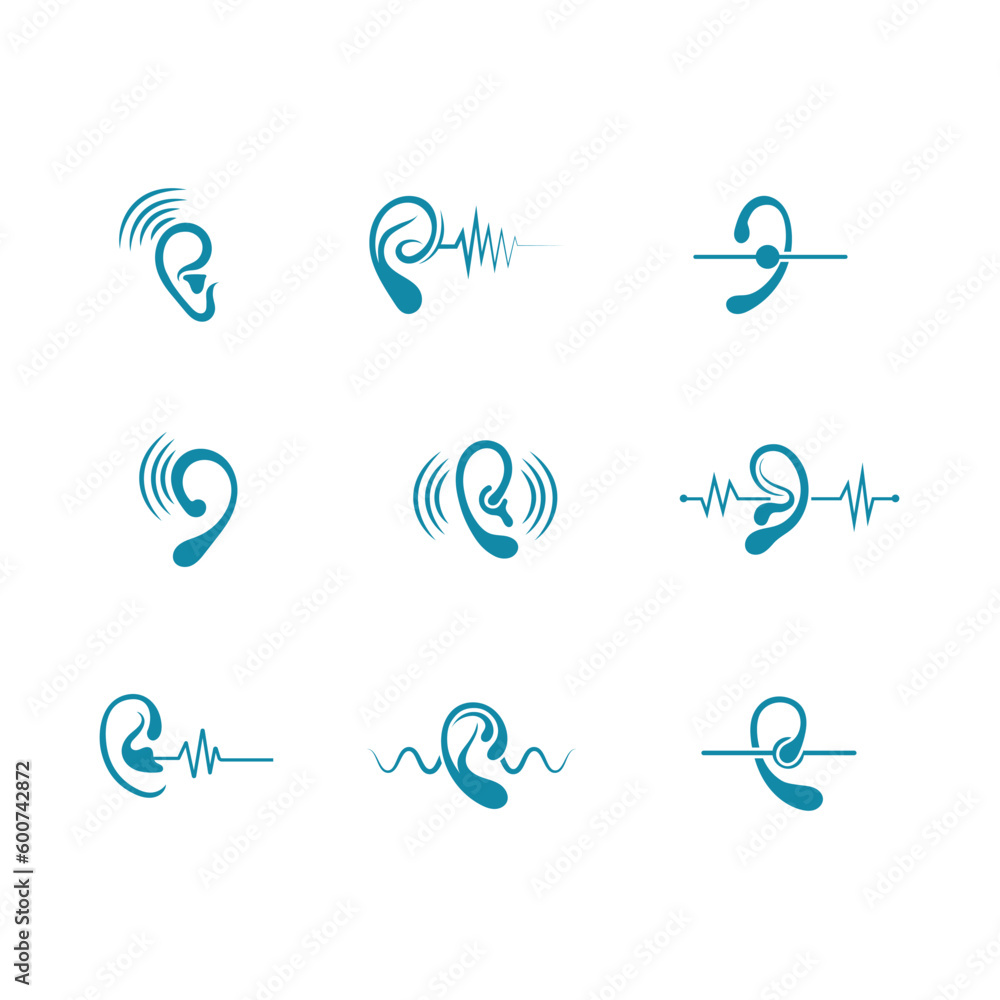 set of hearing logo vector set of hearing logo vector