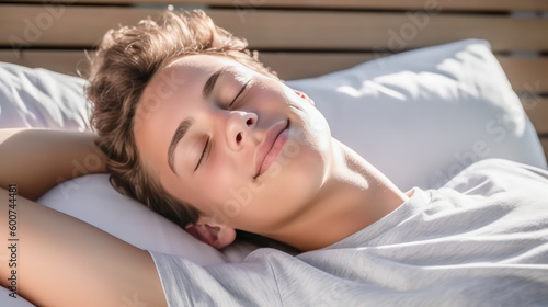 Gesunder Schlaf Power Napping Erholung Tagschlaf Entspannung Illustration Generative AI Digital Art Background Hintergrund Cover Magazin