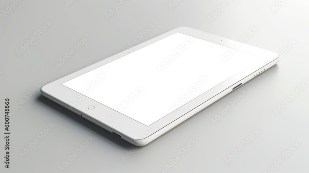 Tablet isolated on white background. Generative AI Tablet isolated on white background. Generative AI