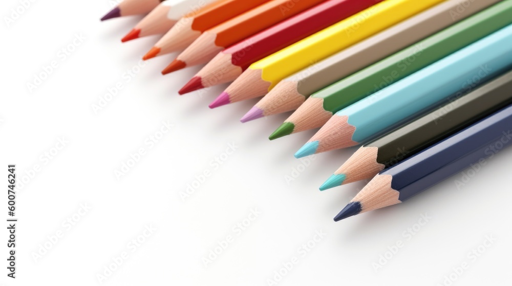 Crayon isolated on white background. Generative AI Crayon isolated on white background. Generative AI
