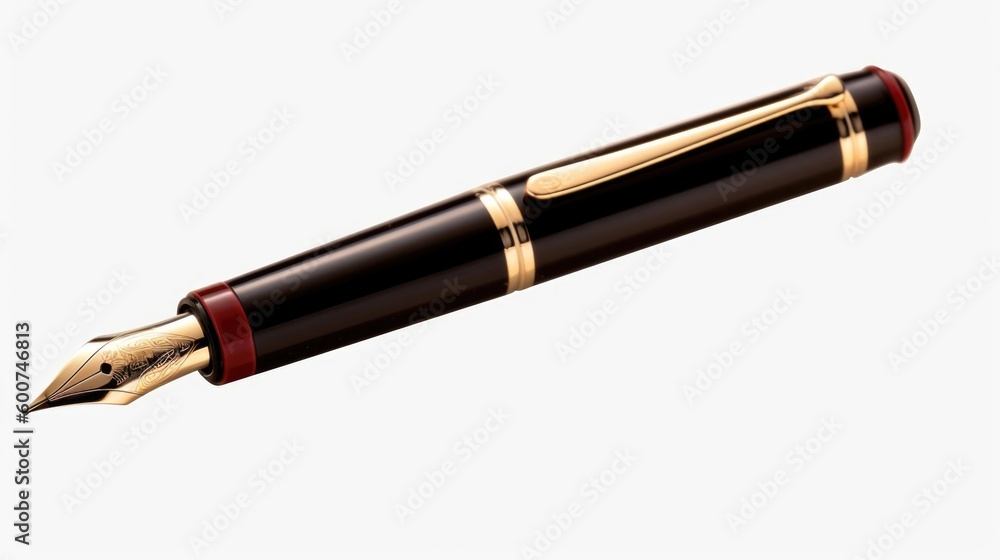 Fountain pen isolated on white background. Generative AI