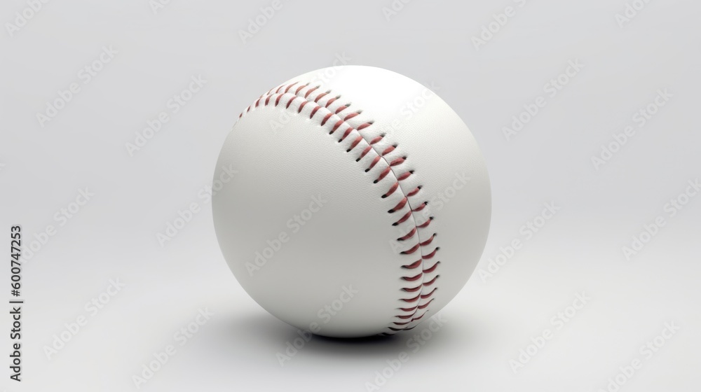 Baseball isolated on white background. Generative AI Baseball isolated on white background. Generative AI