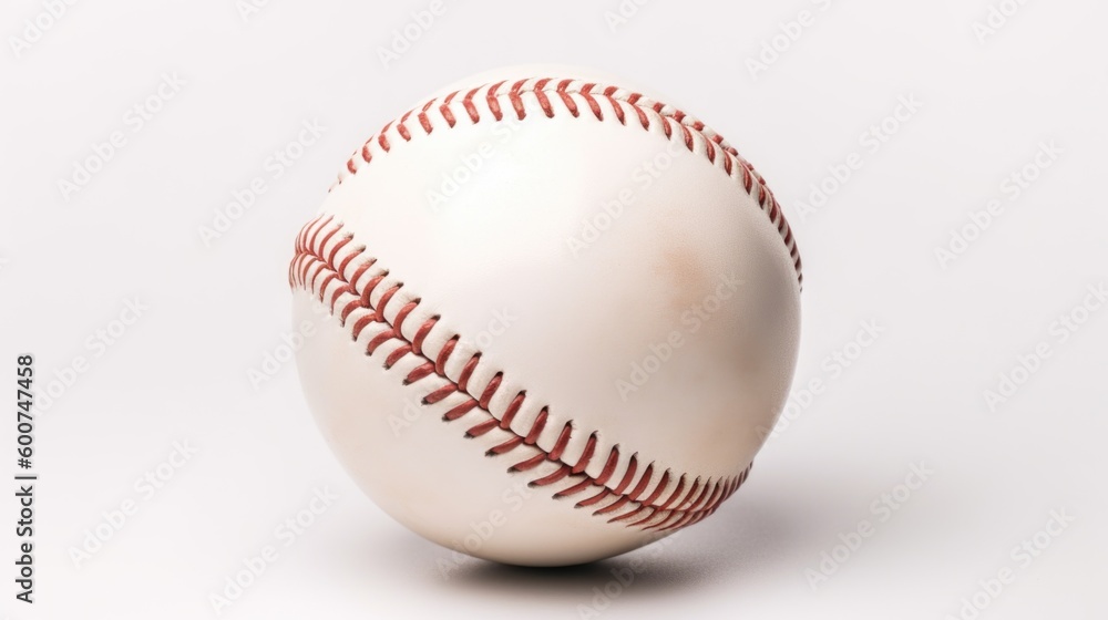 Baseball isolated on white background. Generative AI Baseball isolated on white background. Generative AI