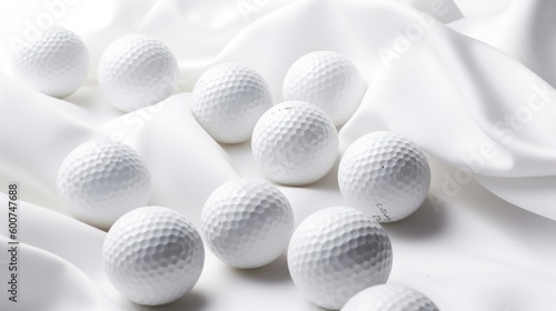 Golf balls isolated on white background. Generative AI