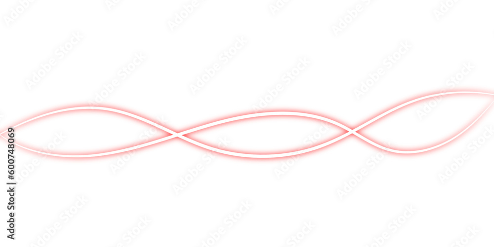 Red elegant wave glowing light vector line Red elegant wave glowing light vector line