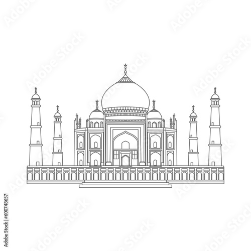 taj mahal vector illustration